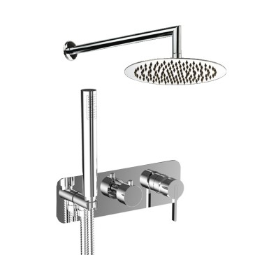 Modernes Duschset mit Umsteller und verchromter Handbrause, URBAN Design
