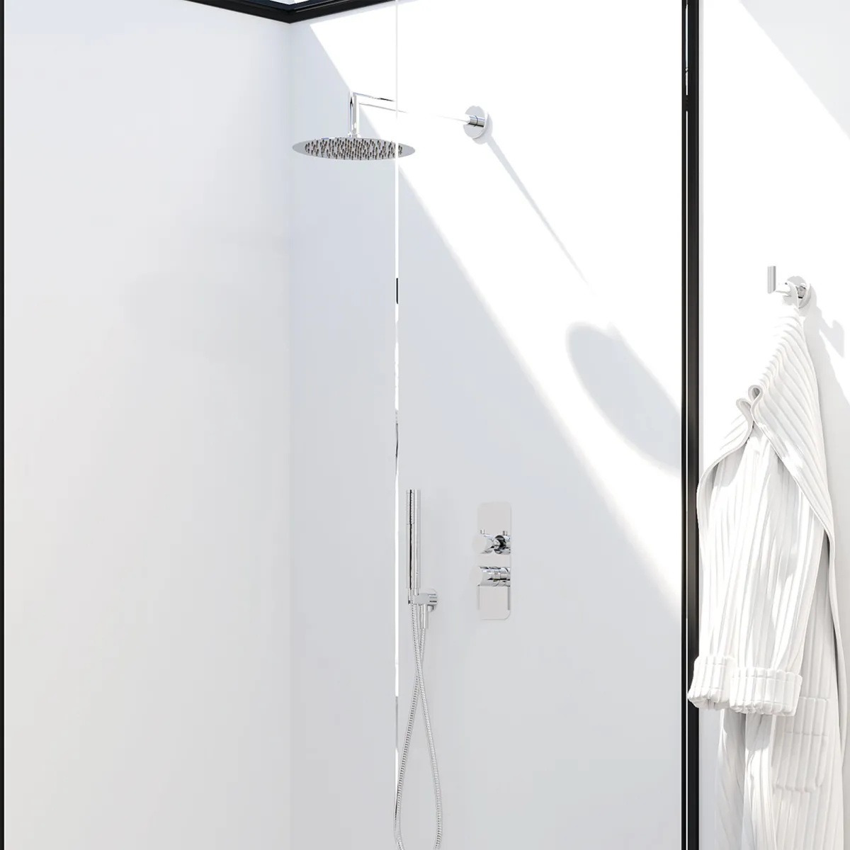 URBAN Designer-Duschset mit Umsteller und verchromter...