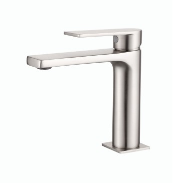 Mitigeur de lavabo Alpha avec finition PVD nickel satiné