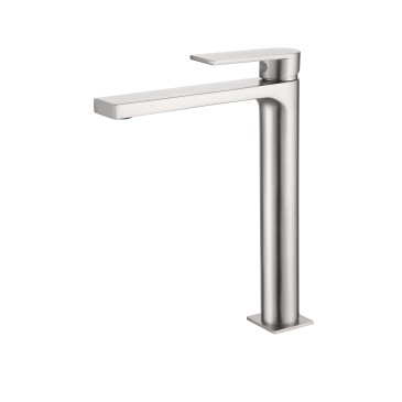 Mitigeur de lavabo haut ALPHA avec finition PVD nickel satiné
