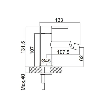 Kit mitigeur de salle de bain série Urban Kit de douche Mitigeur lavabo et bidet