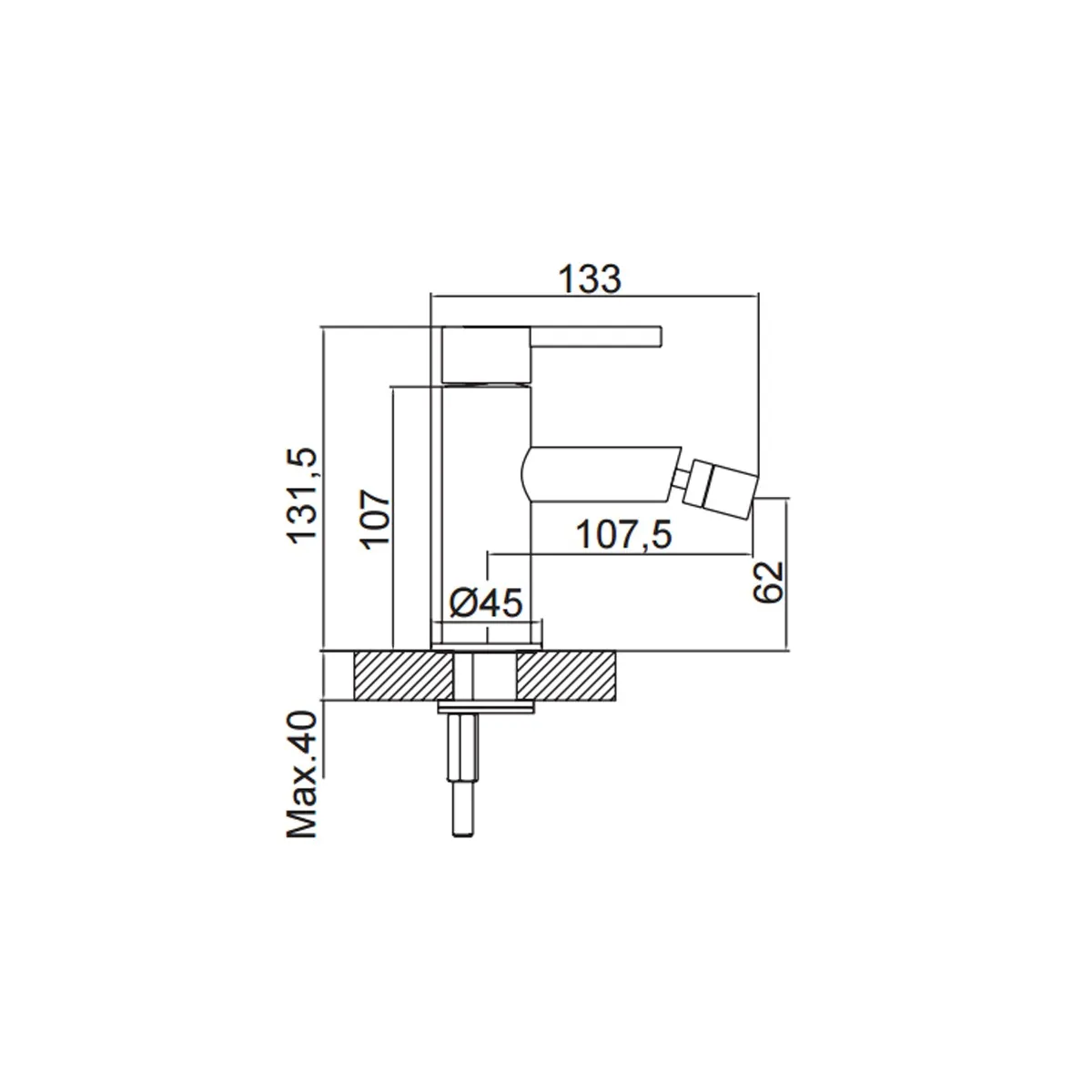 Kit mitigeur de salle de bain série Urban Kit de douche Mitigeur lavabo et bidet