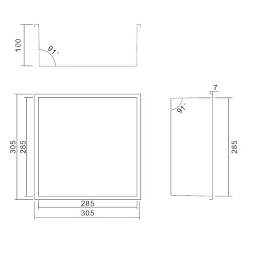 copy of Nicchia per doccia in acciaio 30X30