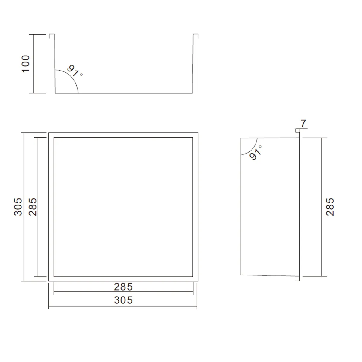 copy of Nicchia per doccia in acciaio 30X30