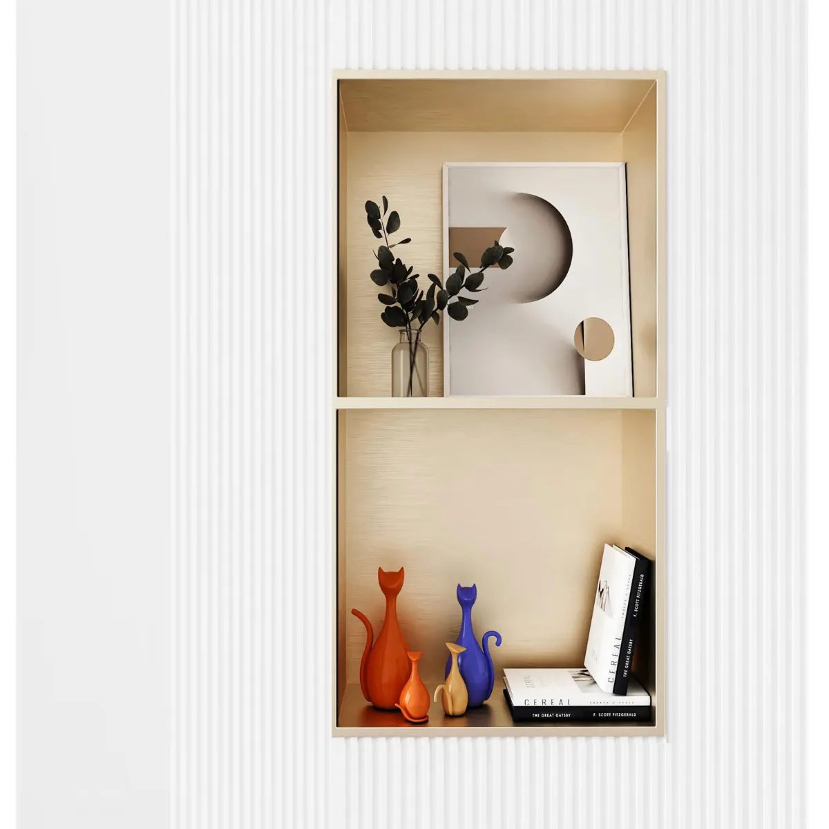 Nicchia per doccia color ORO spazzolato PVD 60X30 GLAMOUR