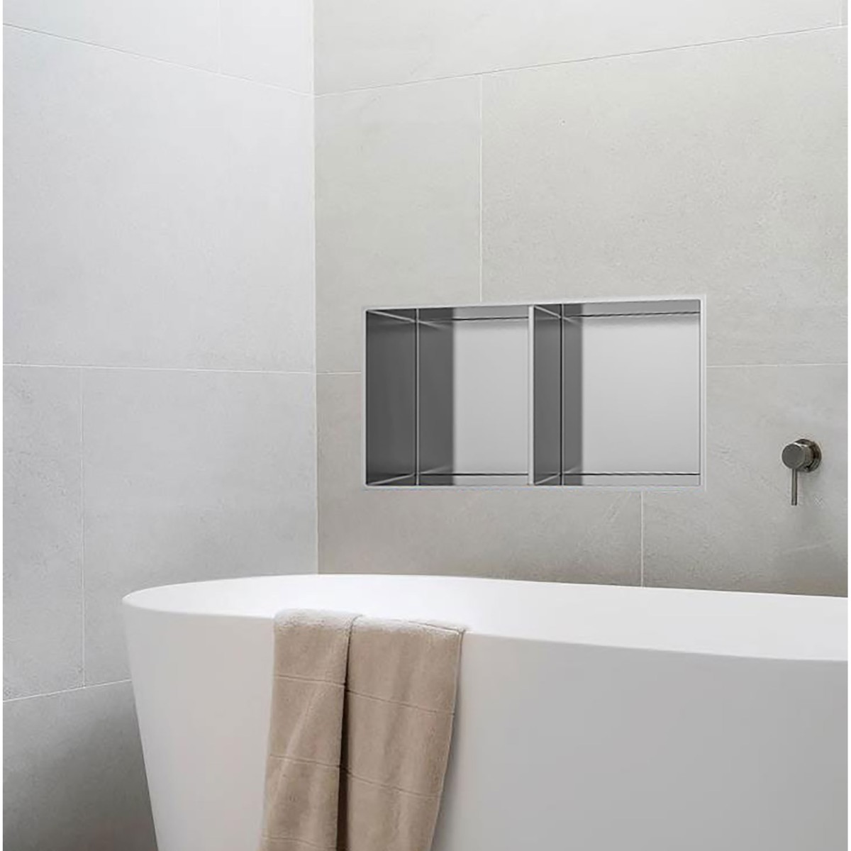 Niche de douche 60X30 GLAMOUR Argent PVD