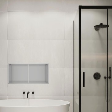 Niche de douche 60X30 GLAMOUR Argent PVD
