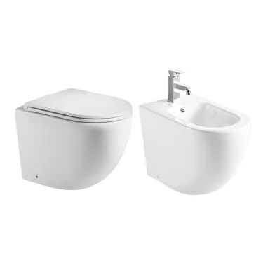 MOON Appareils sanitaires sans bride à poser au mur | Toilettes et bidet cycloniques