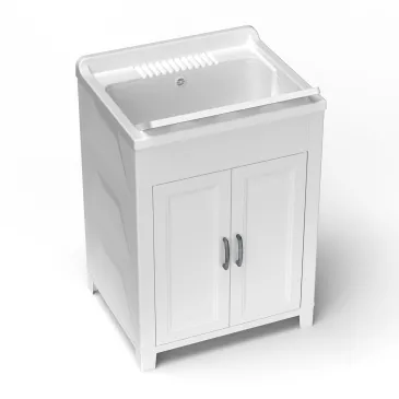 Lavatoio in resina 60x50 bianco