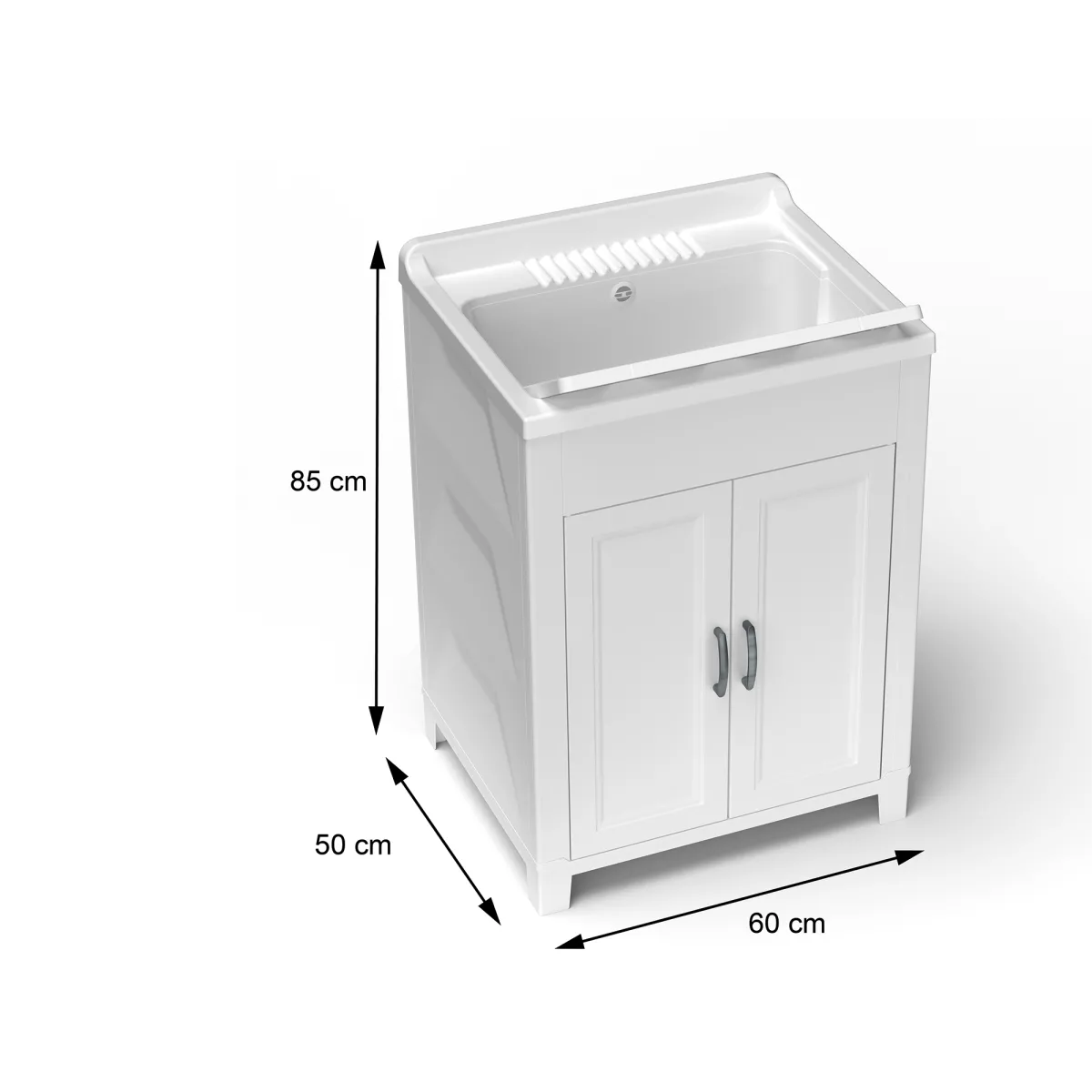 Lavabo en résine blanche 60x50