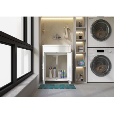 Lavabo en résine blanche 60x50