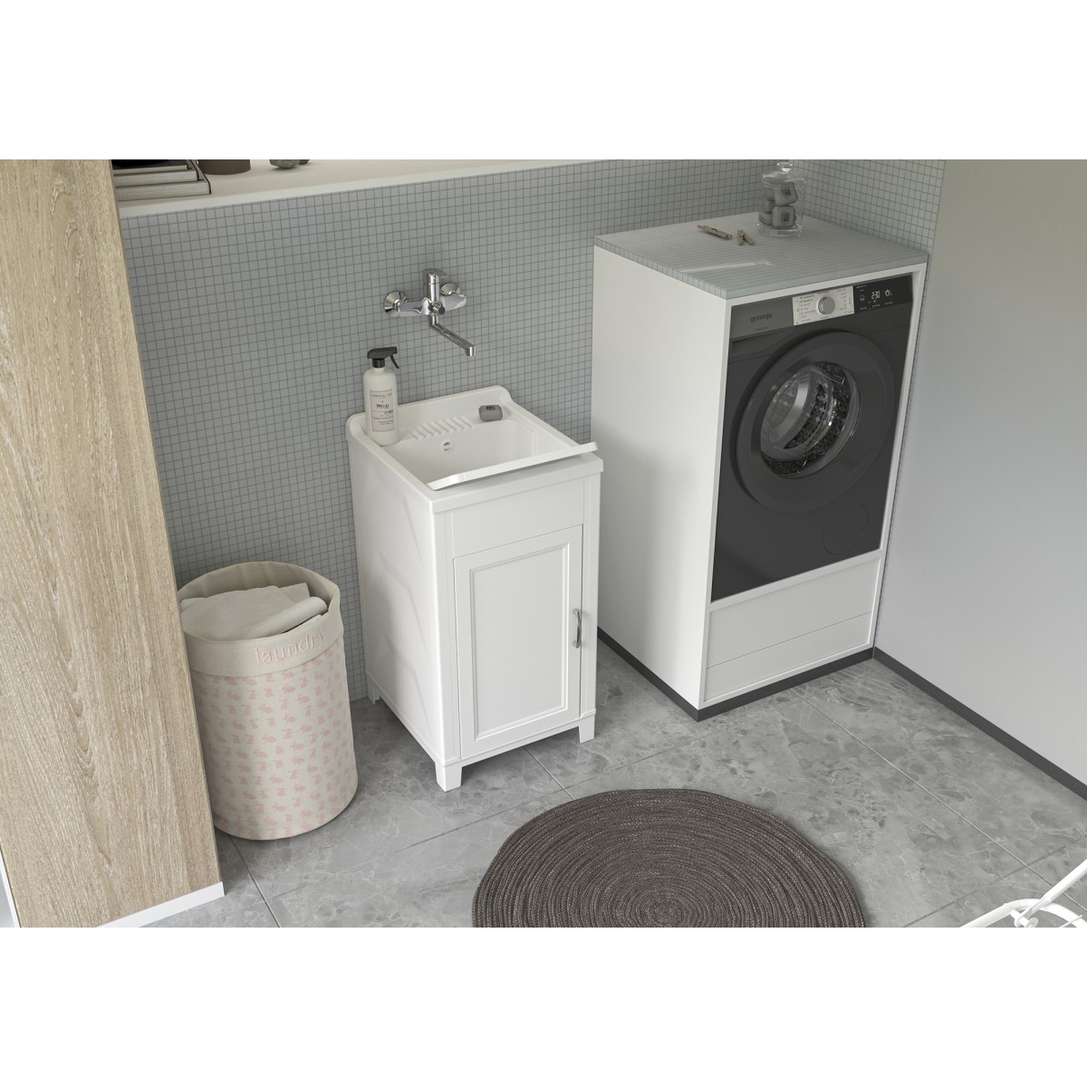 Armoire à linge intérieure en résine 50x46