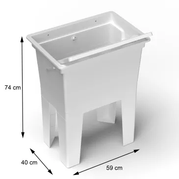 Meuble lavabo monobloc 59x41 cm