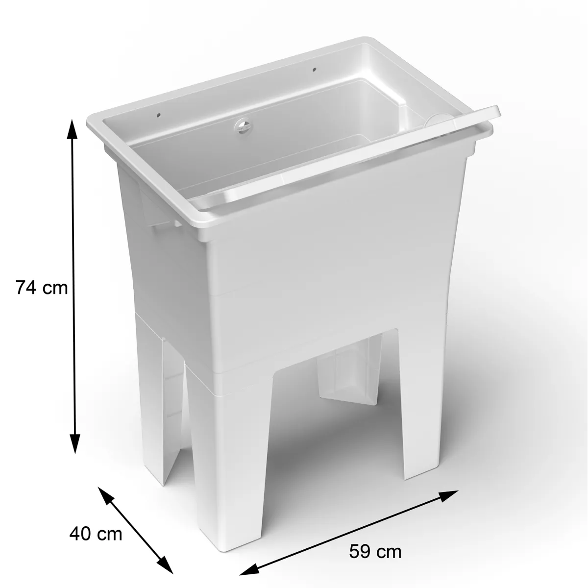 Meuble sous-évier monobloc 59x41 cm