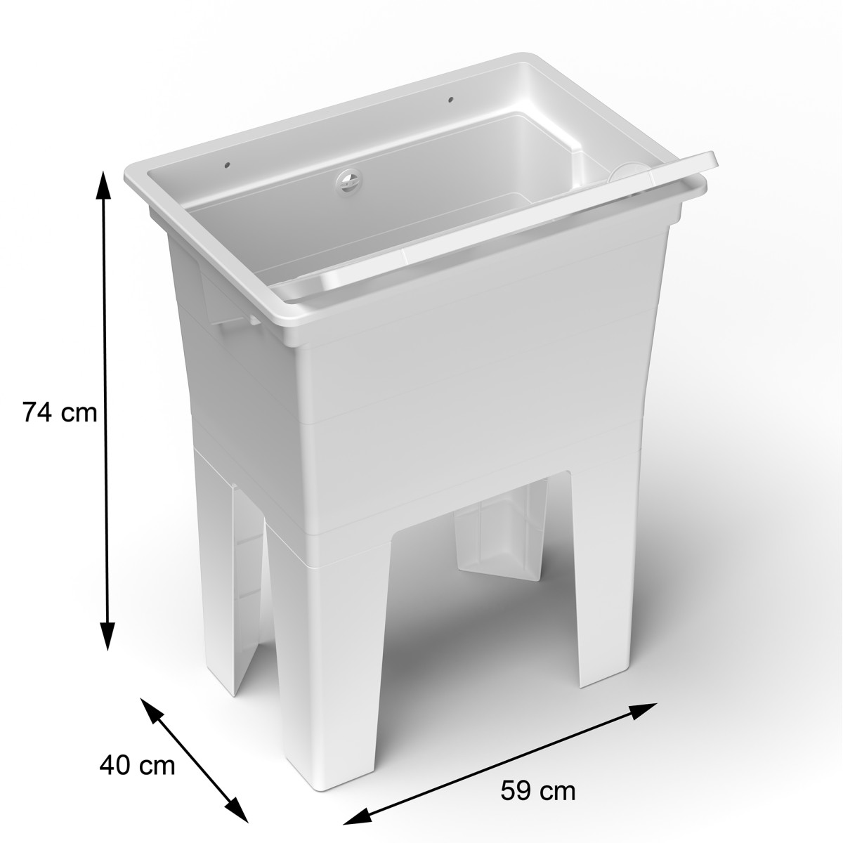 Monoblock-Waschbeckenschrank 59x41 cm