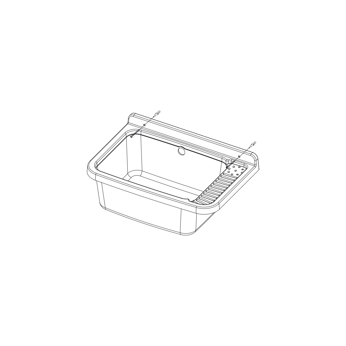 Lavabo mural en résine 50 x 32,5 cm