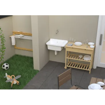 copy of Pilozzo a parete in resina 50cm con dosa sapone in pvc