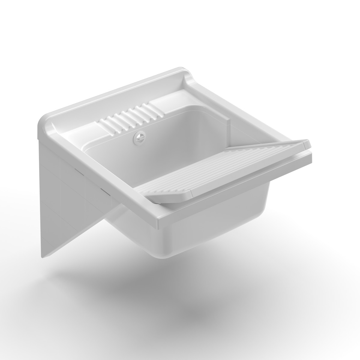 Baignoire à lessive en résine 45x50 avec supports de table