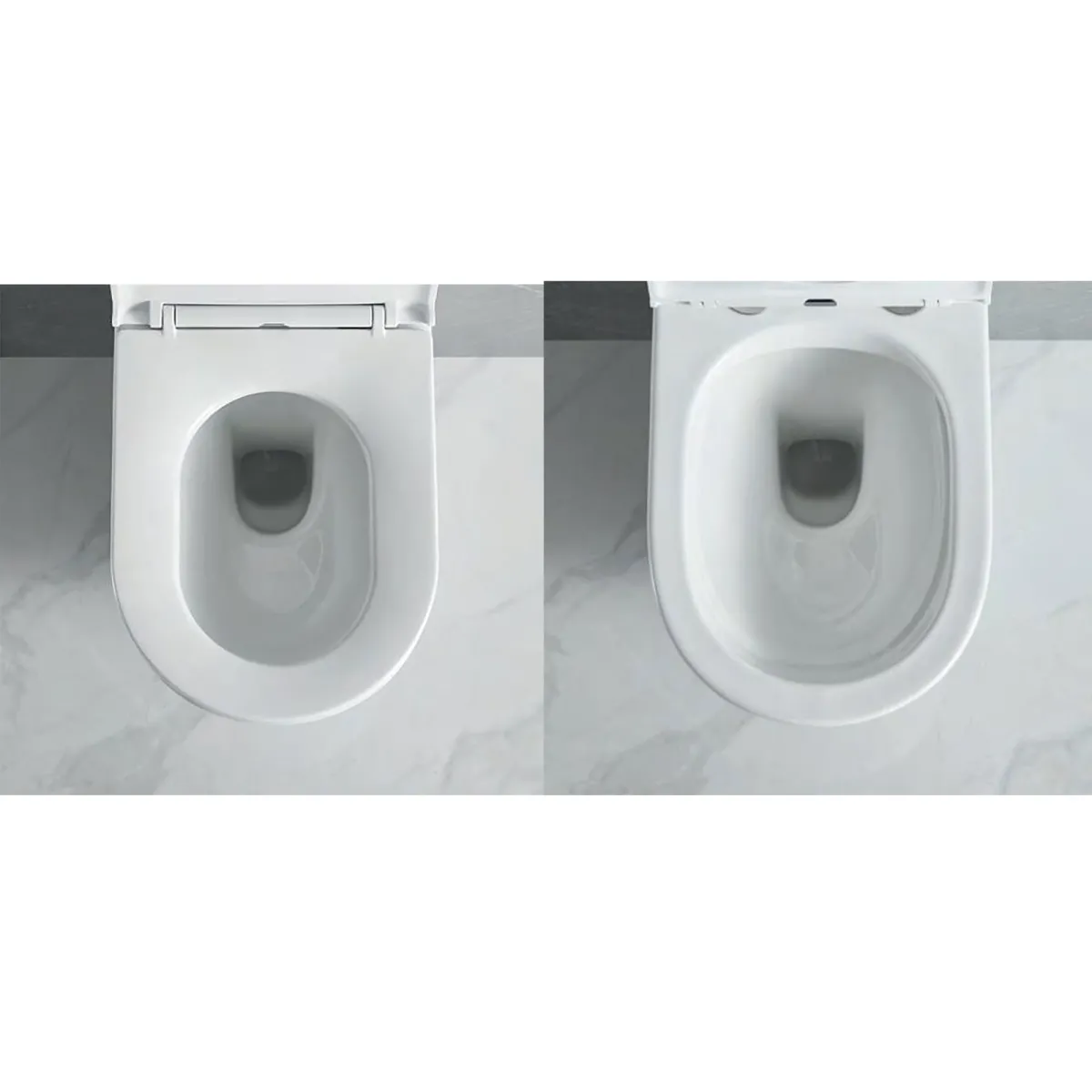 Paire de blocs sanitaires muraux sans rebord de la marque...