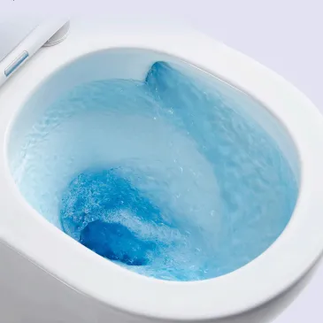 Ensemble de sanitaires River sans rebord, à poser contre le mur, avec évacuation cyclonique | Céramique