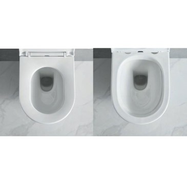 Randlose Toilette und Bidet mit Zyklonspülung MOON