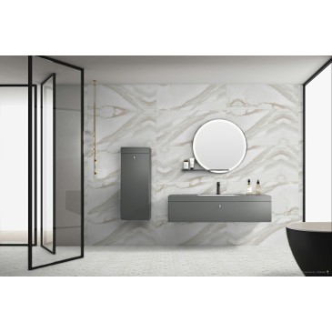 Piastrella in gress porcellanato Calacatta Gold White Lucido  60x120