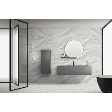 Piastrella in gress porcellanato Calacatta Gold White Lucido  60x120