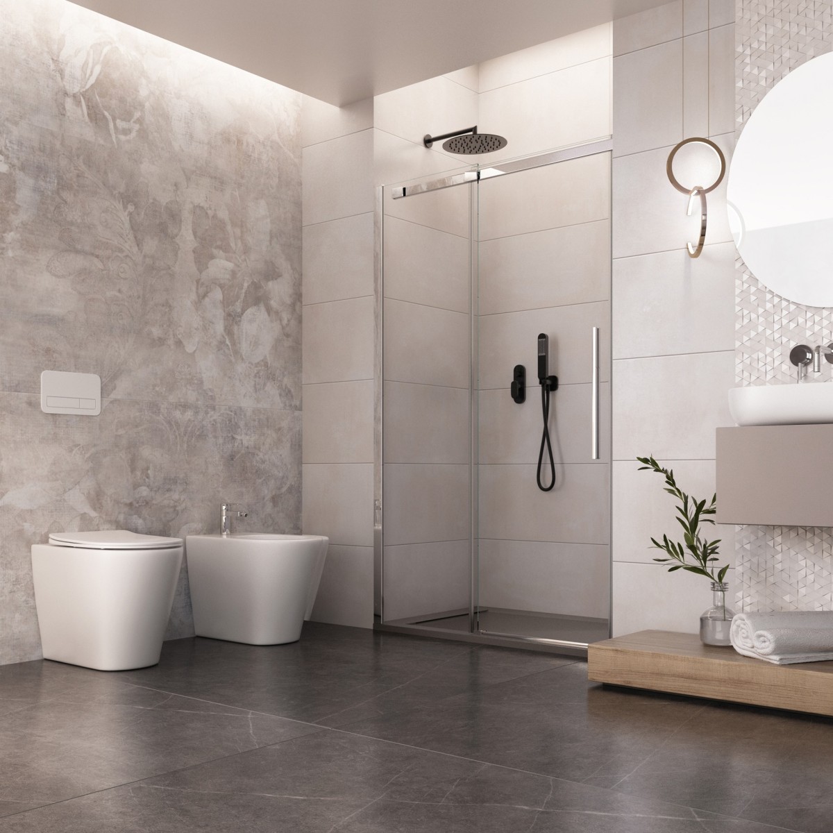 Bidet  a terra Senza Brida in ceramica OCEANO