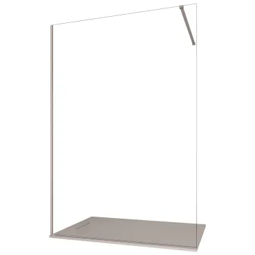 Umkehrbare transparente ebenerdige Dusche Höhe H195cm OSIDIRE