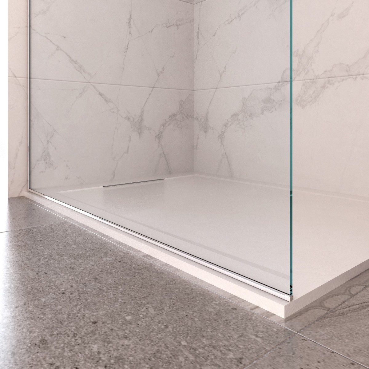 Douche walk-in réversible - Hauteur de 195 cm - OSIRIDE