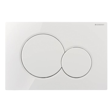 copy of Clavier blanc avec anneaux chromés pour réservoir à encastrer Schwab