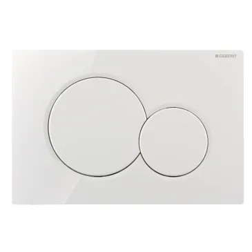 copy of Clavier blanc avec anneaux chromés pour réservoir à encastrer Schwab