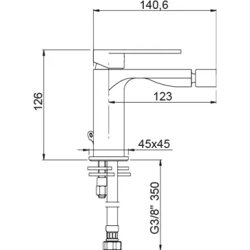 Miscelatore bidet bianco...