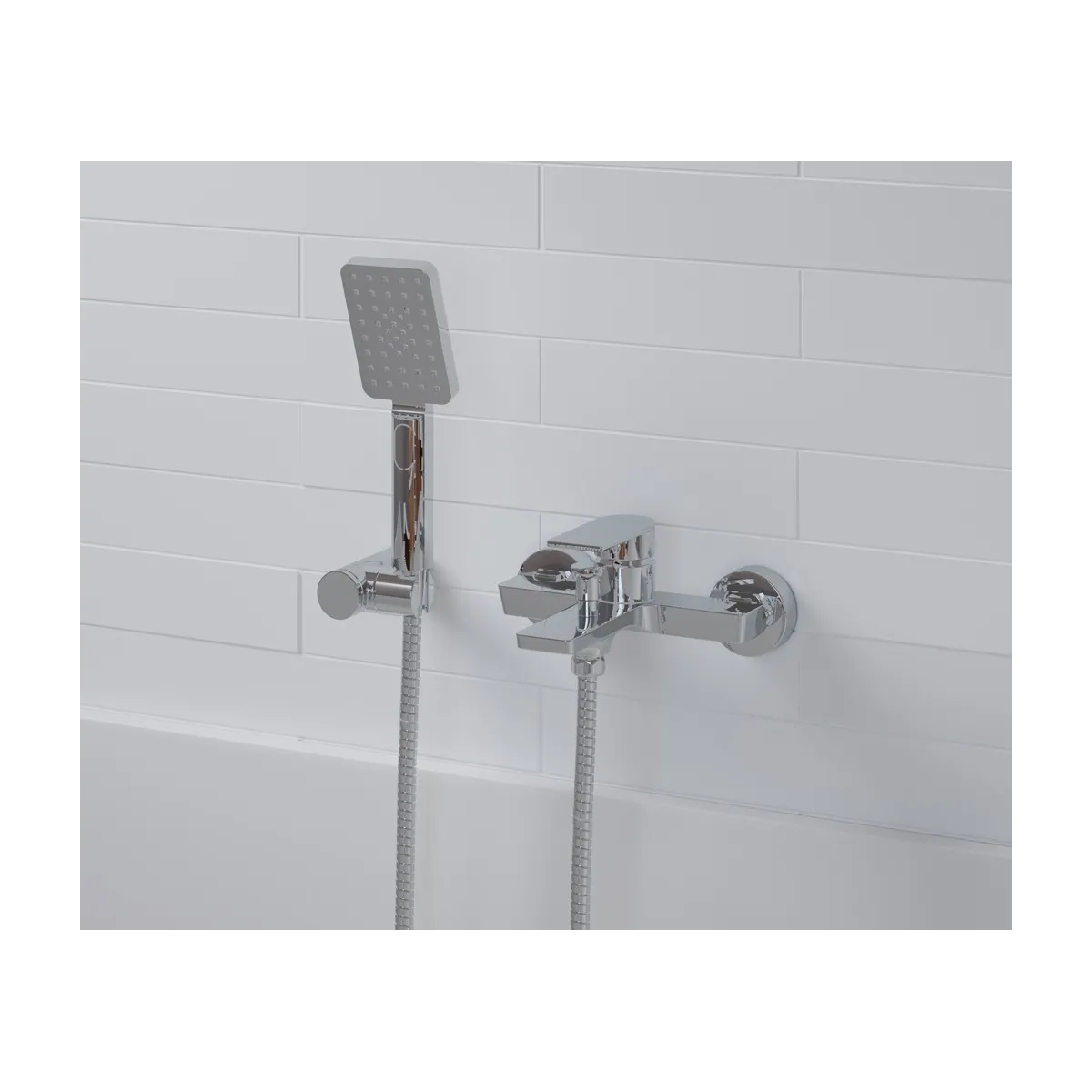 Grifería Monomando Bañera Alpha Cromo