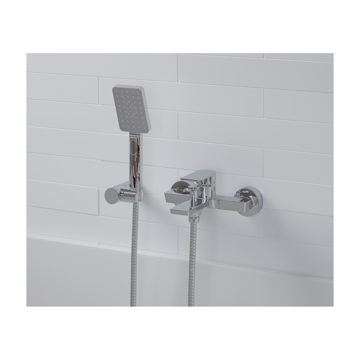 Grifería Monomando Bañera Alpha Cromo