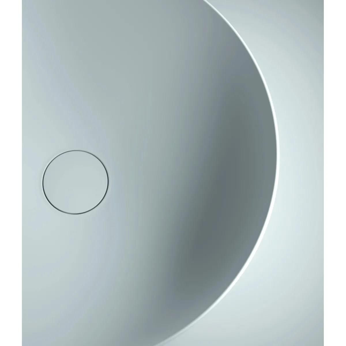 Lavabo da appoggio grigio chiaro opaco tondo 38cm h10 Solid Surface BOWL