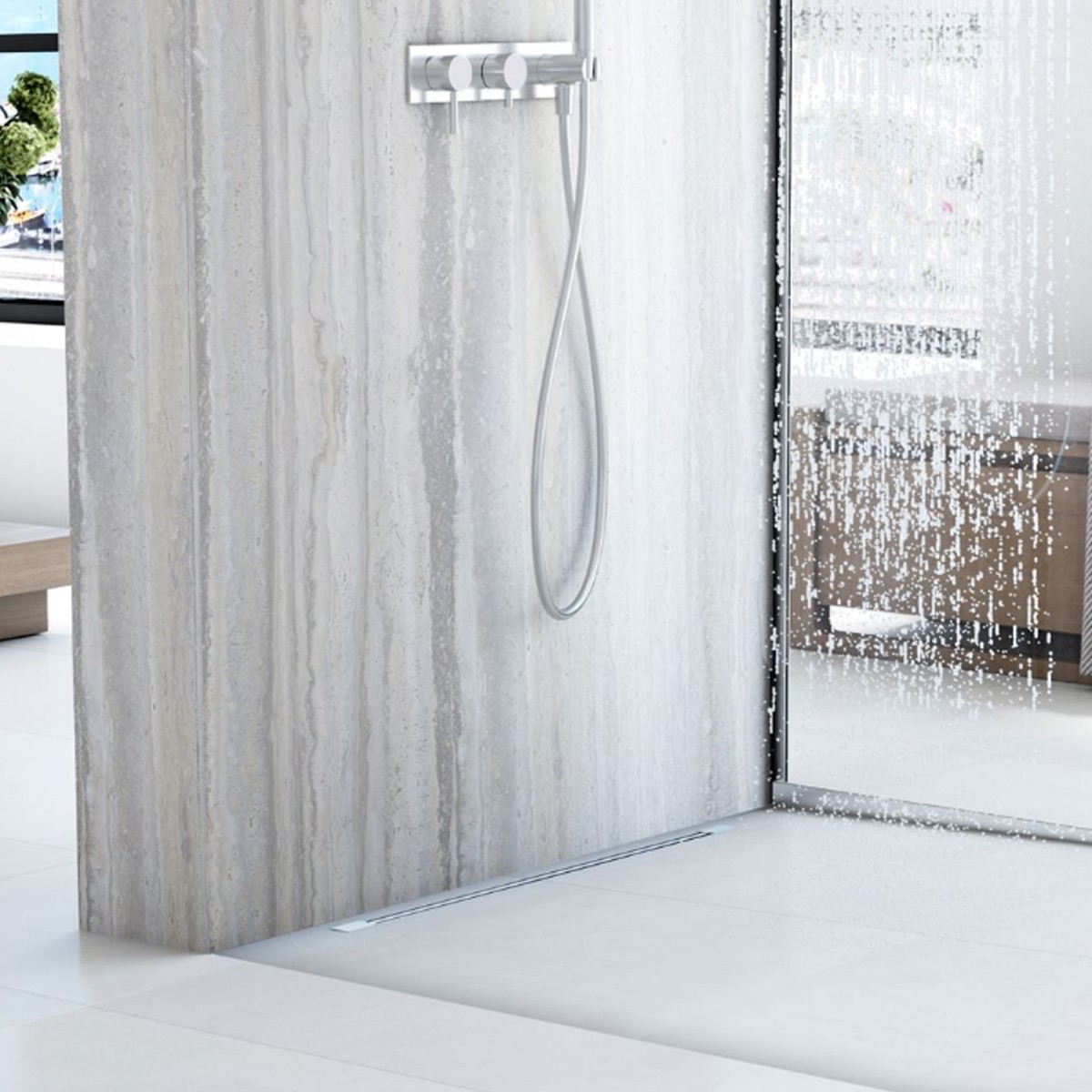 Caniveau de douche mince 60 cm
