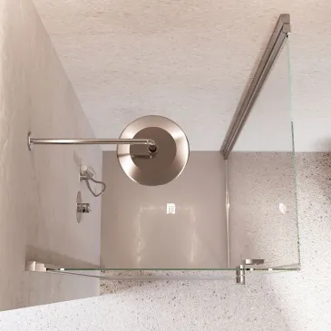 Cabine de douche anticalcaire SALEMA 2 côtés avec porte battante H195cm