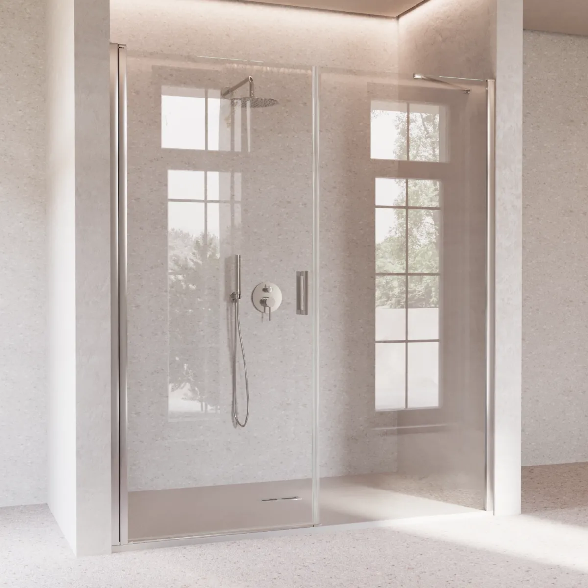 SALEMA Anti-Kalk-Pendelduschtür 6 mm H195