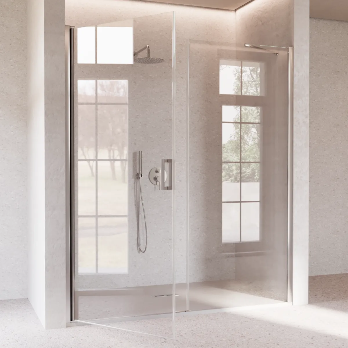 SALEMA Anti-Kalk-Pendelduschtür 6 mm H195