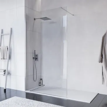 Walk-In Duschwand 140cm 8mm...