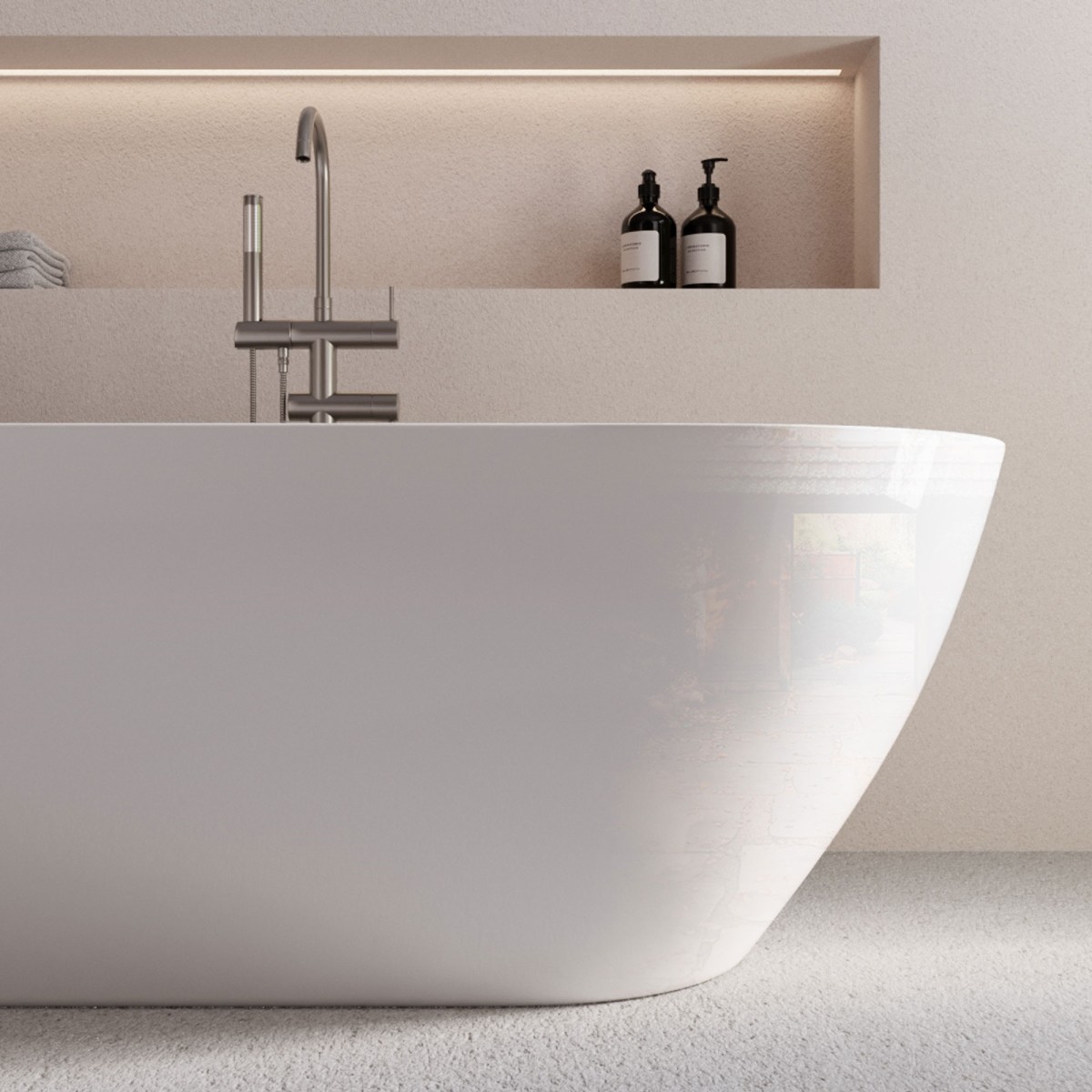Vasca free standing Bianco lucido 170x75 MOON