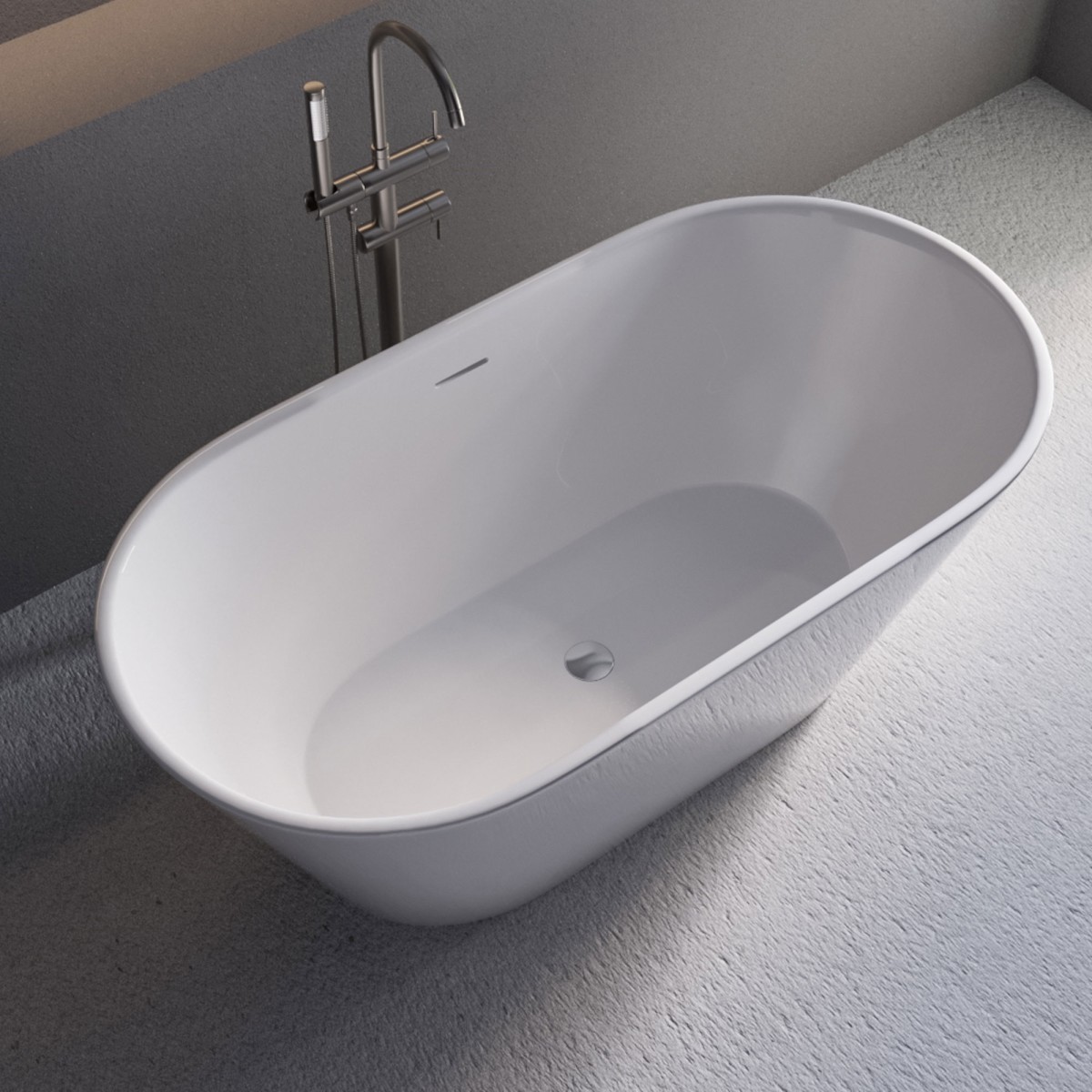 Vasca free standing Bianco lucido 170x80 RIVER