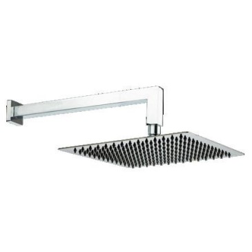Ensemble pomme de douche, inverseur thermostatique carré 2 voies | Vacciago