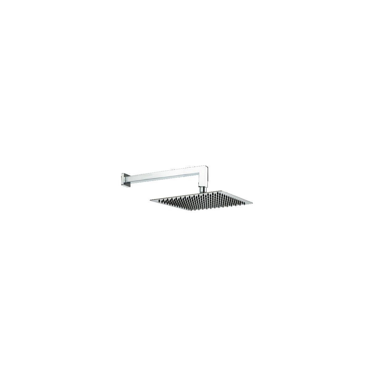 Ensemble pomme de douche, inverseur thermostatique carré 2 voies | Vacciago