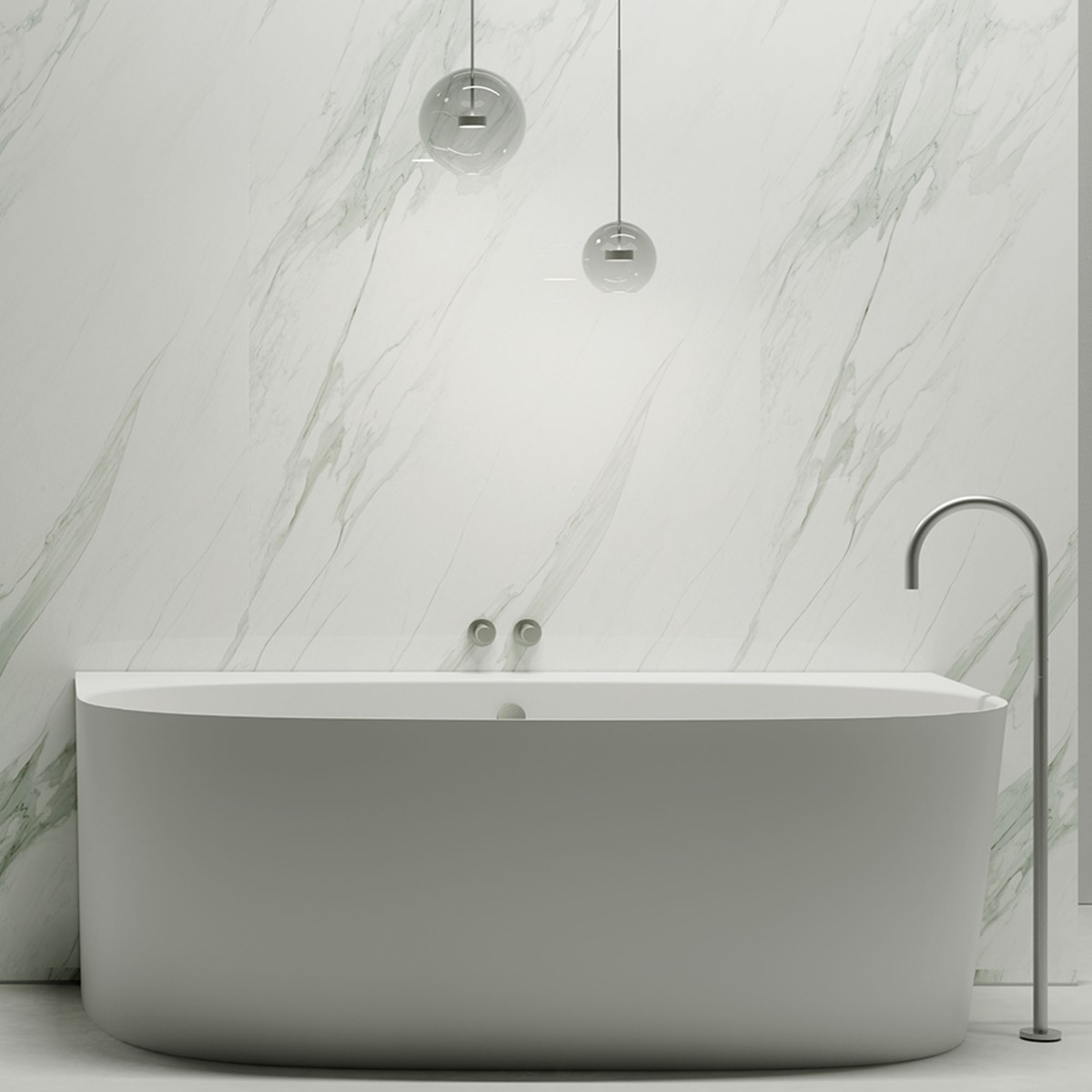 Baignoire îlot, paroi centrale, 160x86
