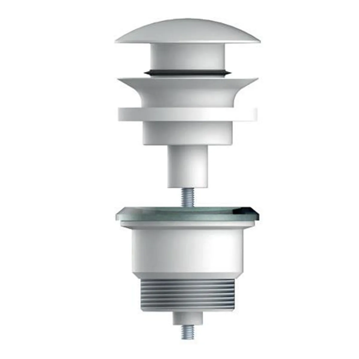 Universelle weiße Click-Clack-Ablassschraube