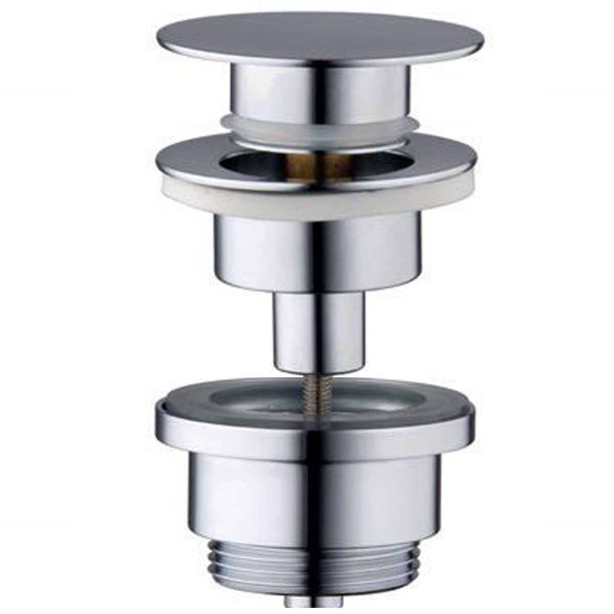Bouchon de vidange chromé avec capuchon plat universel