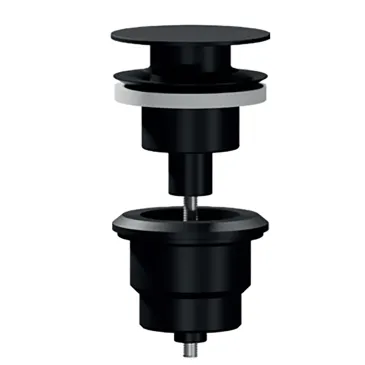 Bouchon de vidange universel noir clic-clac pour évier