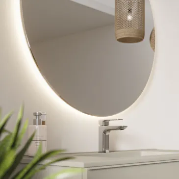 Miroir de salle de bain rond à LED 80/90 cm | Mondialshop